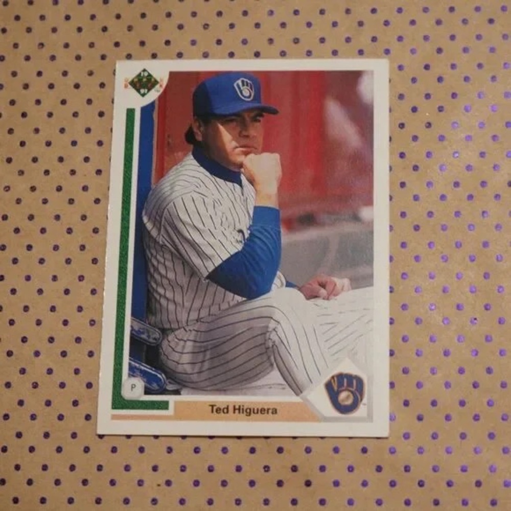 MLB Trading Card with Blue and White Design